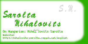 sarolta mihalovits business card